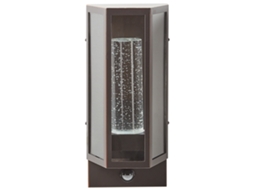 Candeeiro De Parede Led Para Exterior Fruid Com Sensor De Movimento Castanho