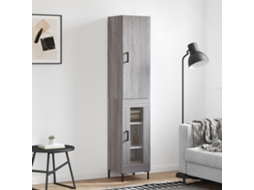 Armario alto 34,5x34x180 cm Madera procesada Gris Sonoma