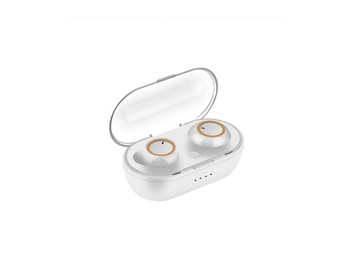 Auriculares Bluetooth True Wireless 5.0 Binaural Stereo In-Ear Wireless com Carga Bin Call Conversation Support Sports Headphones Anel de Ouro