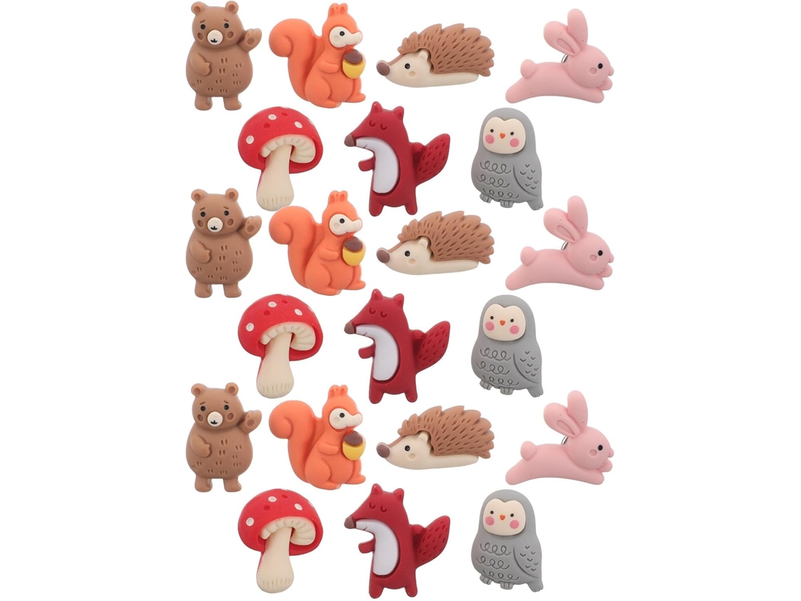 Tachinhas Decorativas Tofficu, Com Lindo Design De Animais, Conjunto De 30 Unidades Em Resina E Aço Para Pendurar Fotos