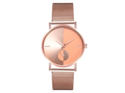 Reloj De Pulsera De Quartzo Hombre Moda Casual Con Correa Suave Y Duradera (oro)