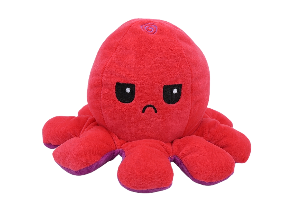 Boneca De Pelúcia De Polvo Reversível Double-sided Flip Animal Multicolor Brinquedo Para Bebê(rosa Roxo)