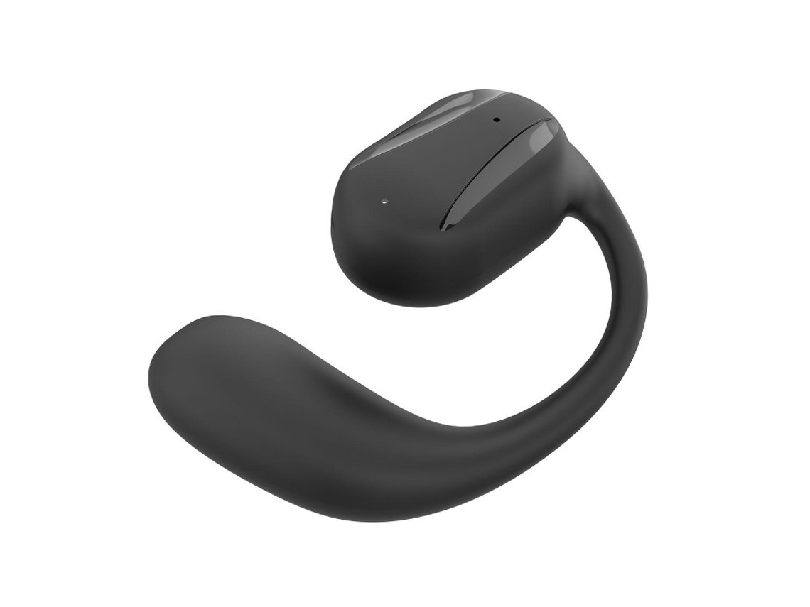 Kit Mãos-livres Bluetooth de Ouvido Esquerdo Único 5.2Ows Open Bone Conduction Gancho de Ouvido com Cancelamento de Ruído Preto