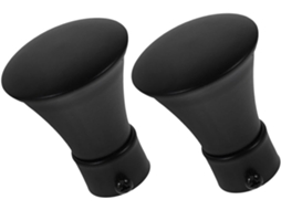 Conjunto De 2 Ponteiras Pretas Para Varão De Cortina, Em Ferro Decorativo, Para Janelas E Decoração Gokoco