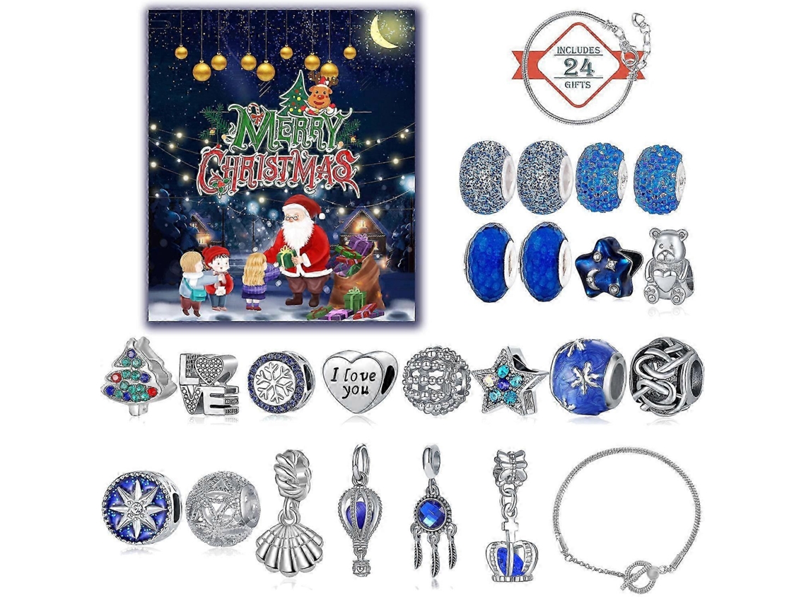 Conjunto De Presente Com Calendário De Contagem Regressiva De Natal Do Departamento Azul Do Advento... Hengjian