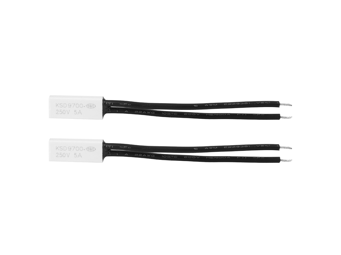 2pcs Chave Termostática Ksd9700 Normalmente Fechada Protetor Térmico Sonda Plástica 125℃