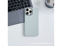 Conjunto De 2 Capas Para Iphone 17 Em Couro Sintético Macio Cinza Claro, Lisas, Para Outono E Inverno.