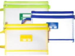 Conjunto de 10 Pastas Duplas Transparentes para Documentos Estudantis, com Bolsos Organizadores por Matéria, e