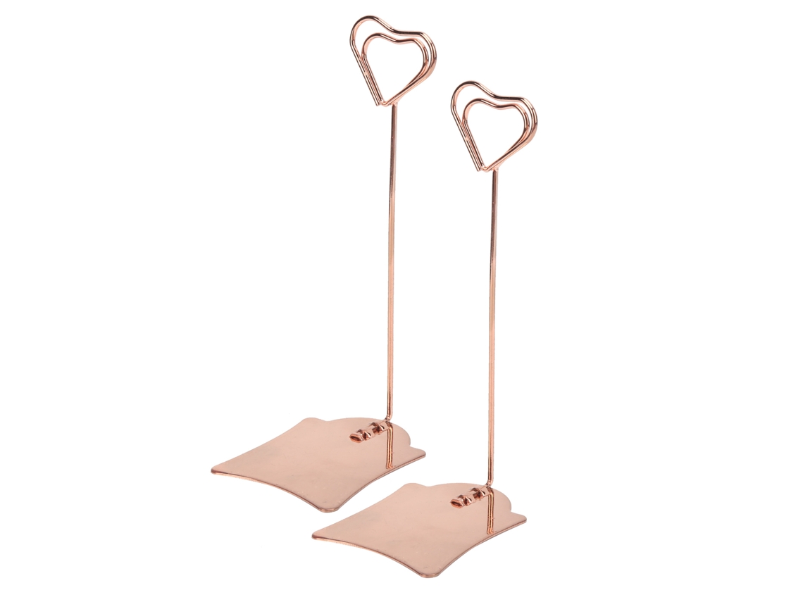 2 Peças De Portavasos De Mesa Portatárjetas Duráveis Para Casamento Festa Escritório Cor Rosa Ouro