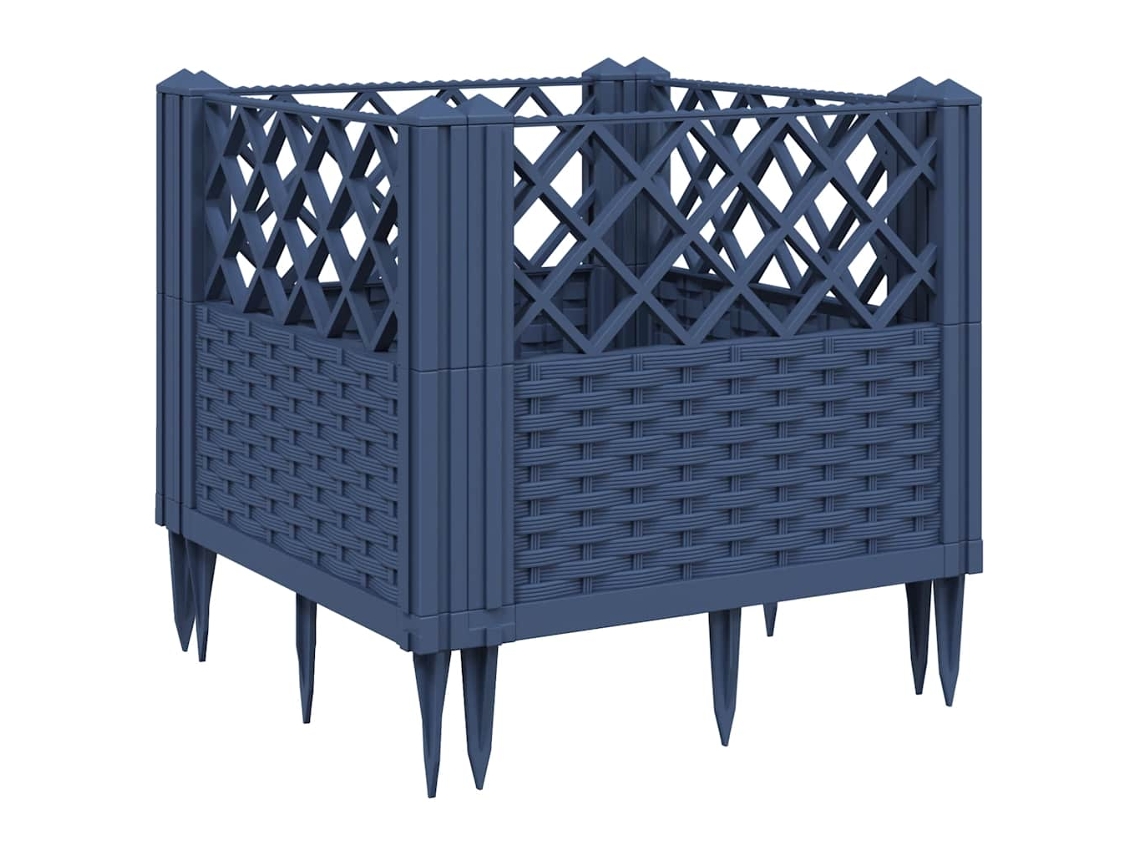 Garden Planter, Garden Planters Vidaxl Cinzeto Polipropileno (43,5 X 43,5 X 43,5 Cm)