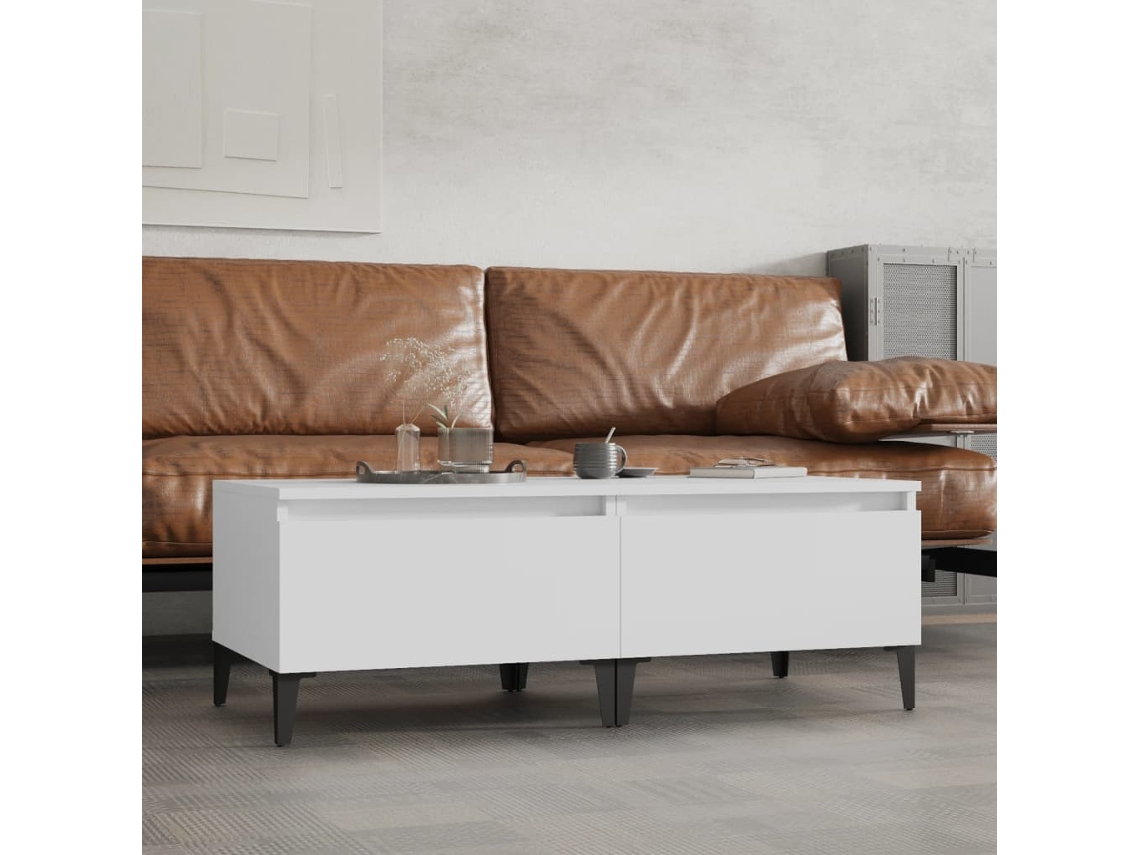 Vidaxl Mesas De Apoio 2 Pcs 50x46x35 Cm Derivados De Madeira Branco