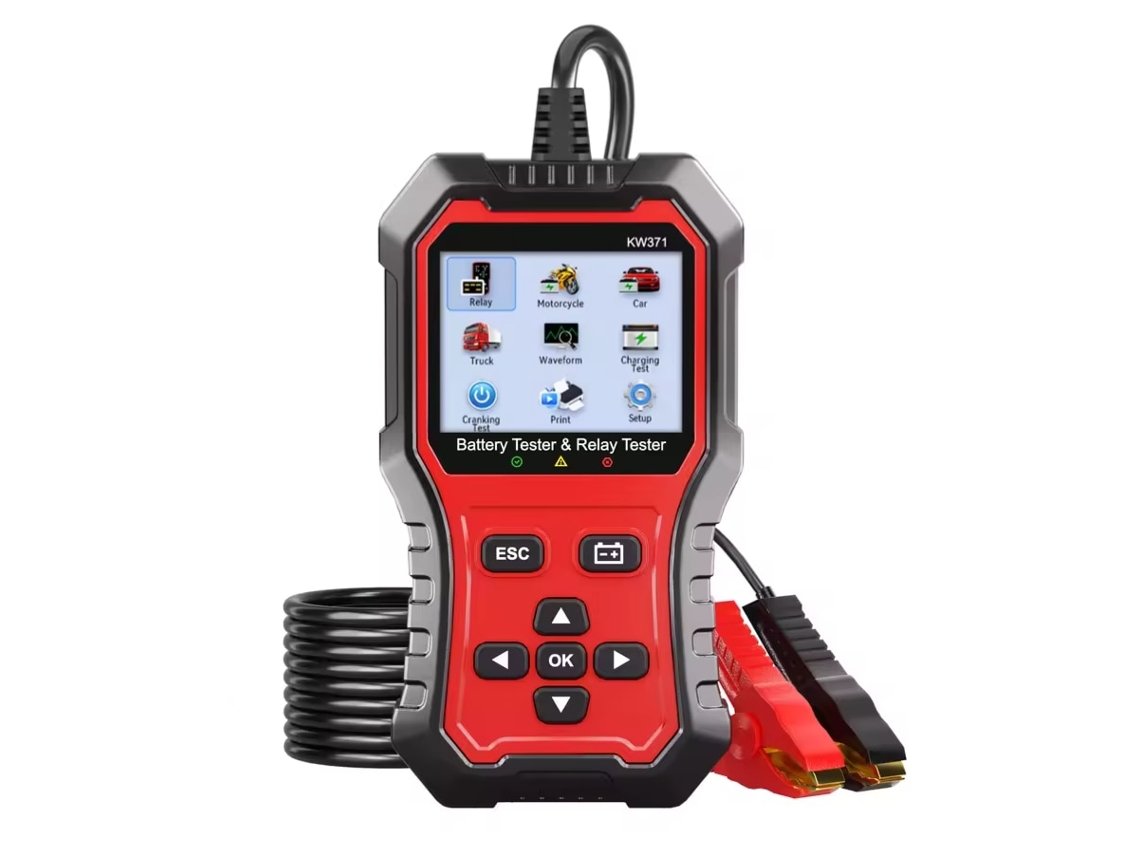 Tester De Bateria Zruxe Kw371 2 Em 1 Obd2 12v/24v 4/5 Pinos (compativel Com Chigoods)