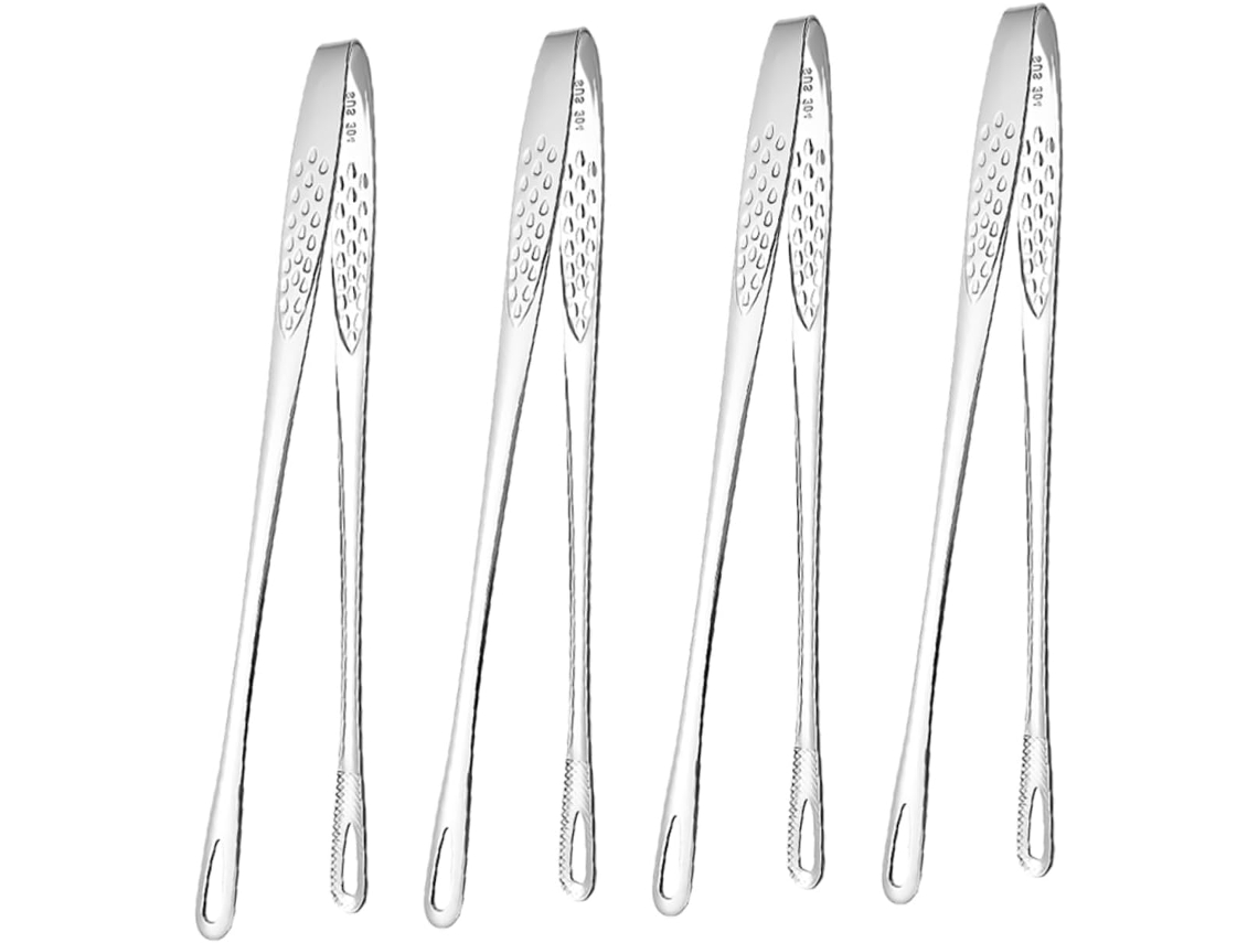 Pinça Para Churrasco Abaodam De 4 Peças Em Aço Inoxidável, Ideal Para Grelhar Alimentos Na Cozinha