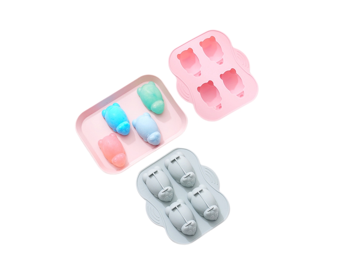 Conjunto De 2 Moldes De Silicone 3d Para Bolo Com Desenho Animado
