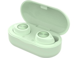 Auriculares Bluetooth True Wireless GETEK TW60 (In Ear - MicroAuriculares - Noise Cancelling - Verde)