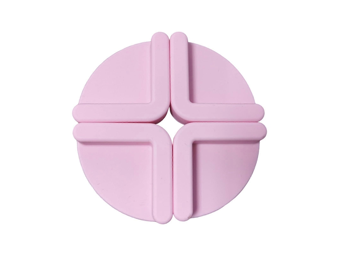 Pés De Silicone Antiderrapantes Para Tábua De Corte, Encaixe Universal, Rosa, 11x11x1,5cm