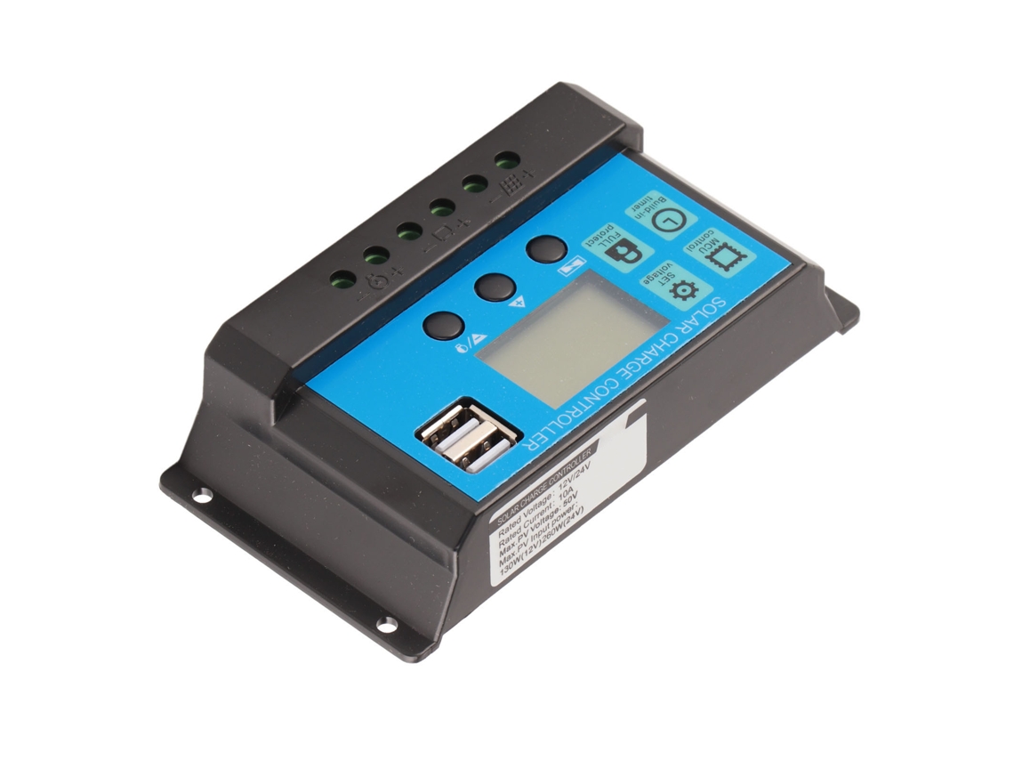 Controlador Solar Pwm Laxiscreed Com Display Lcd, Carga Inteligente E Proteção Automática