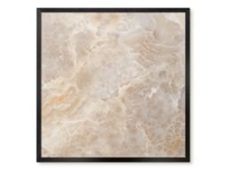 Quadro de vidro magnético com estampa de mármore preto para hall de entrada (50x50 cm)