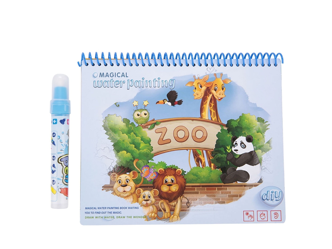 Primerox livro de Desenho com Água para Bebê e Crianças Brinquedo de Educação Precoce Zoológico