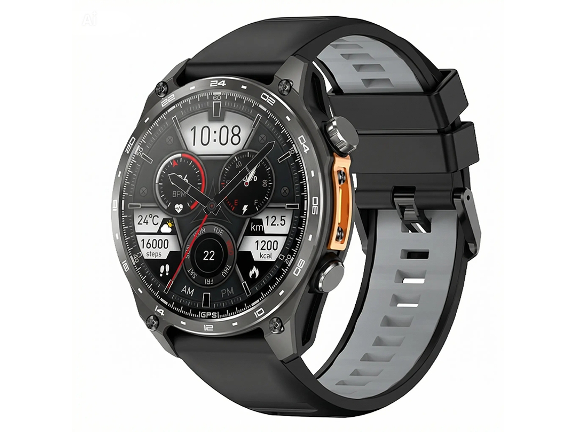 Smartwatch Hd300pro Com Gps Mapa Offline Tela Amoled Chamada Bluetooth E Resistência À Água Até 3 Atm Preto