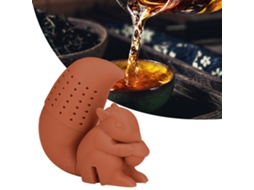 Coador De Chá Em Formato Esquilo, Feito Silicone Qualidade Alimentar. Fofo Filtro Café. Aquaforge