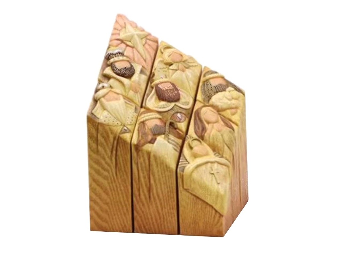 Nativity Tree Pillar Statue Resin Home Decor CHABERLU