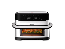 Fritadeira Sem Óleo MOULINEX Dual Easy Fry Flex EZ922DF0 (2700W - 9L - 6 Programas Automaticos)