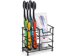 Suporte de escova de dentes de aço inox, com 4 slots NOVA LINE