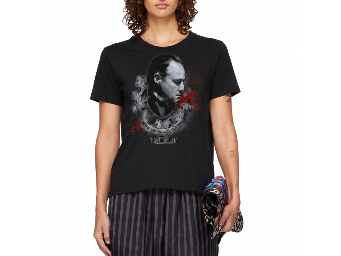 Rockinstone Godfather Showing Respect Black Adult T-shirt Size:l