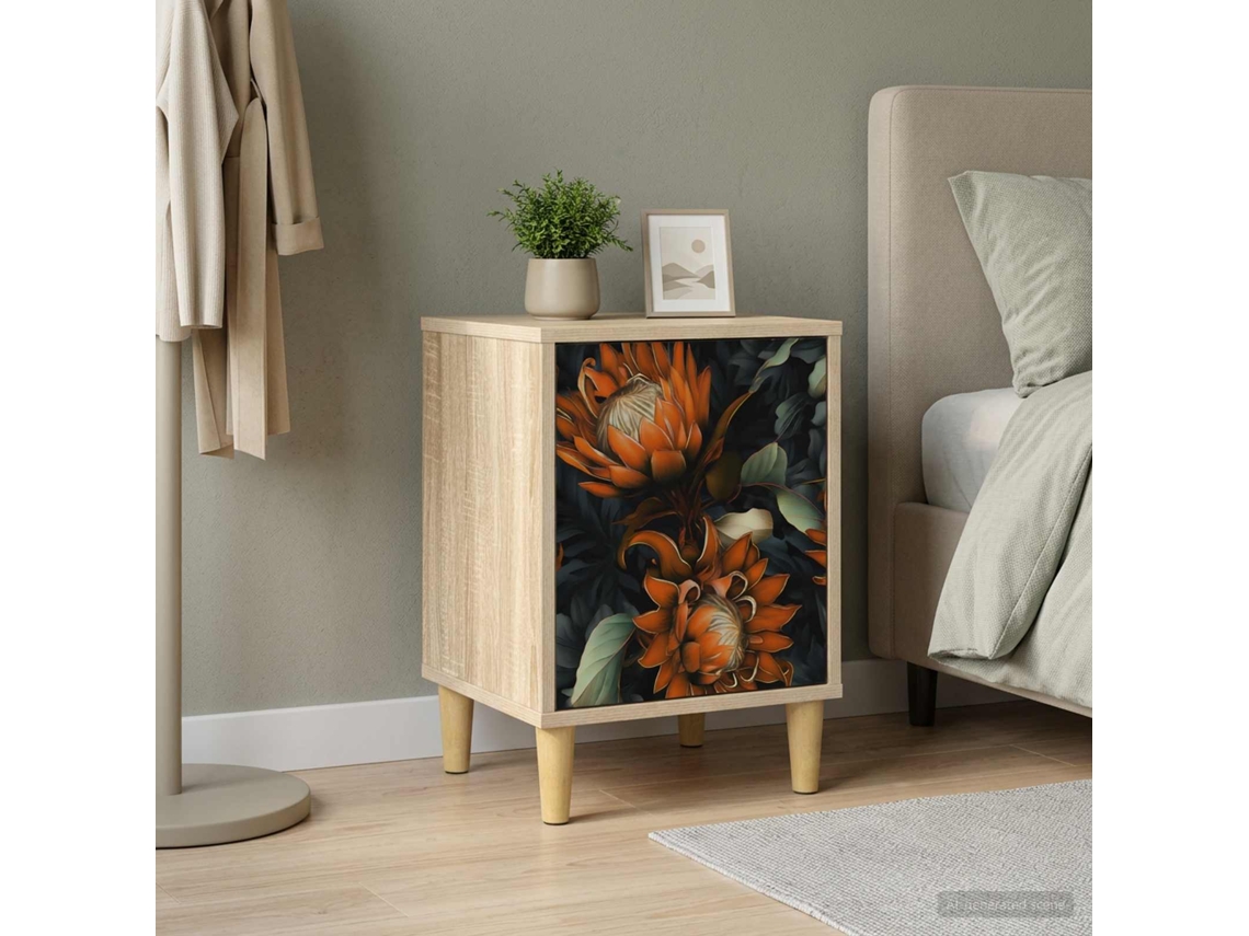 Vidaxl Armário De Cabeceira Lochem Carvalho Sonoma 36 X 33 X 50 Cm