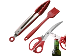 Pinça De Cozinha, Pinça Para Churrasco, Pinça Para Carne Com Pincéis De Óleo E Tesoura Conjunto Utensílios Grelhar