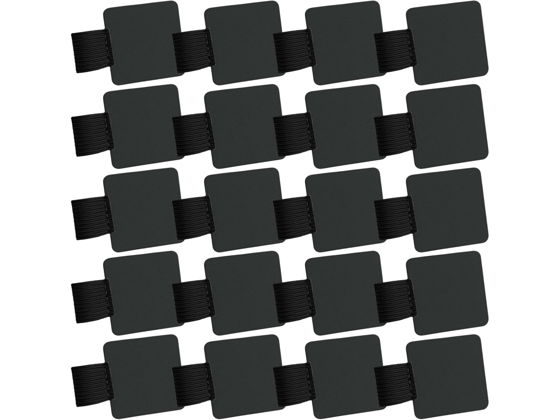 Pacote com 20 Anéis Elásticos Adesivos para Blocos de Notas de Couro. SFUSHOS