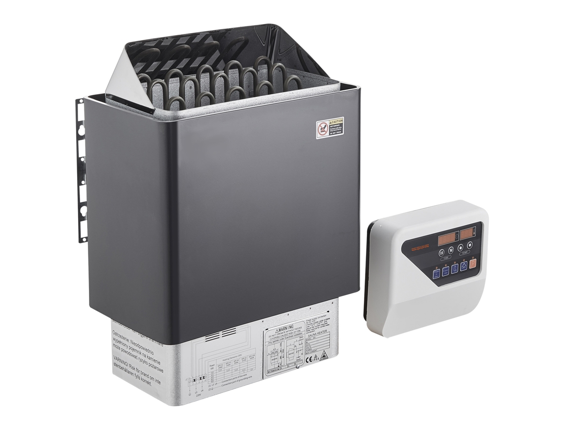 Fornalha Elétrica Para Sauna Succebuy 8 Kw Controlador Digital 110 Celsius Máx Para 8 12 Metros Cúbicos