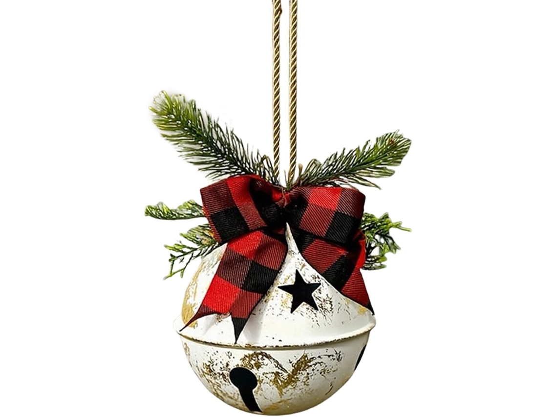 Sinos De Natal Gigantes De Metal Com Laços Decorativos | Sinos