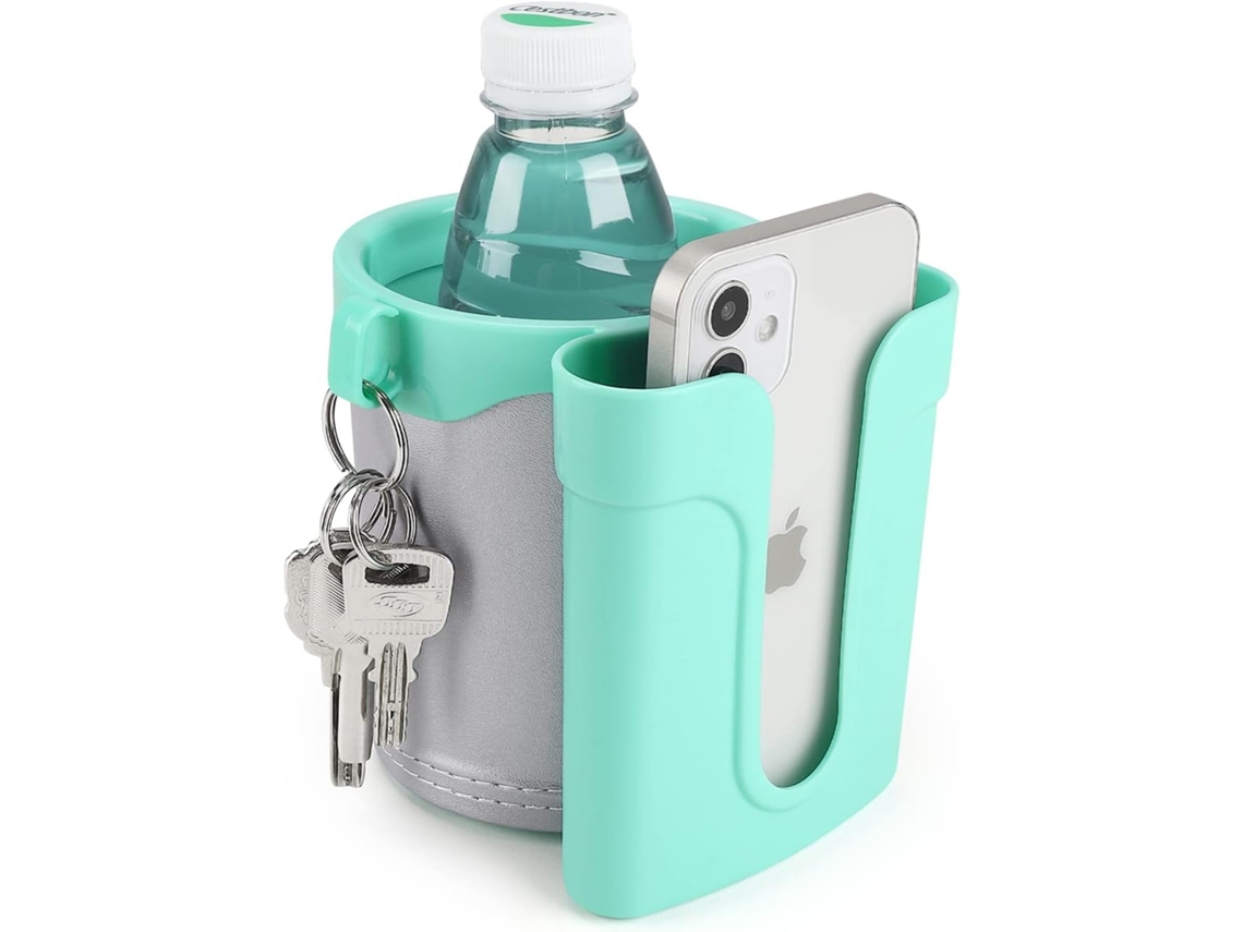 Suporte 2 em 1 para Copo e Celular de Bicicleta Verde Cinza AQUAFORGE