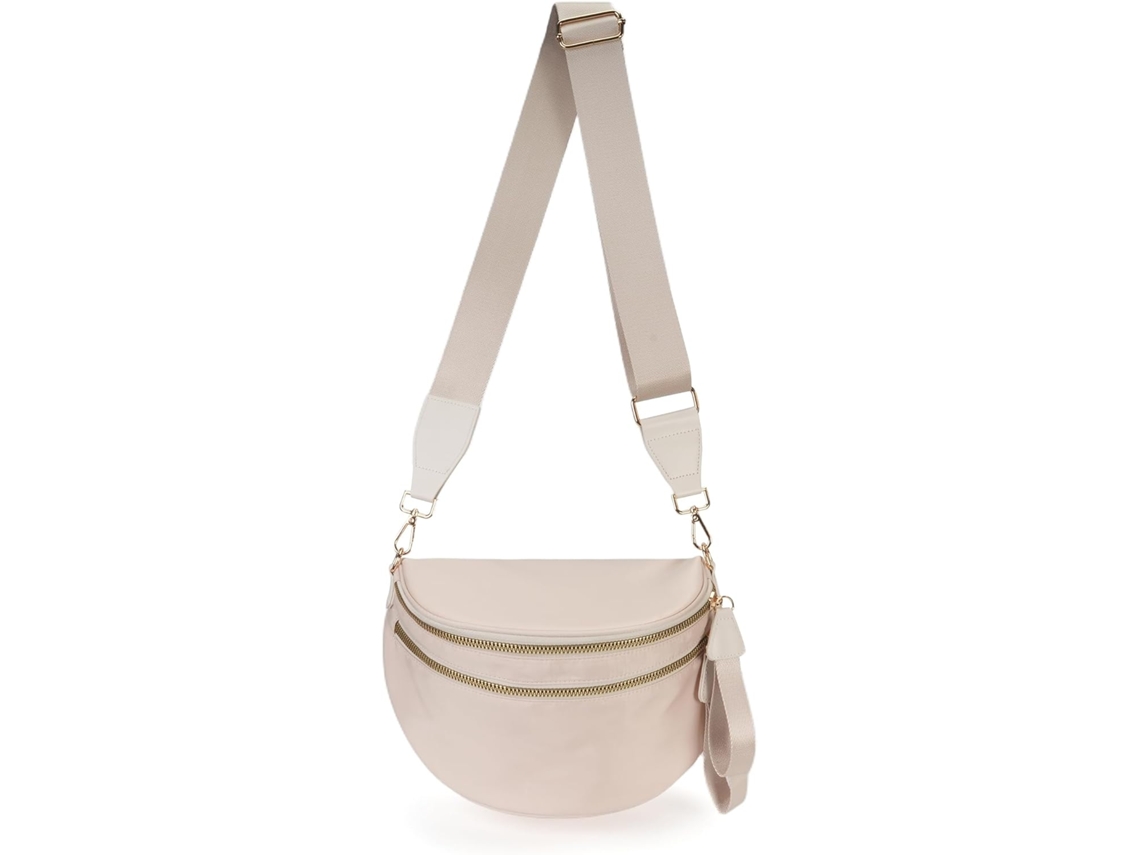 Bolsa Transversal De Nylon Espaçosa, Bolsa De Cintura, Bolsas, Carteiras, Bolsas De Ombro Da Moda Para Mulheres, Bege