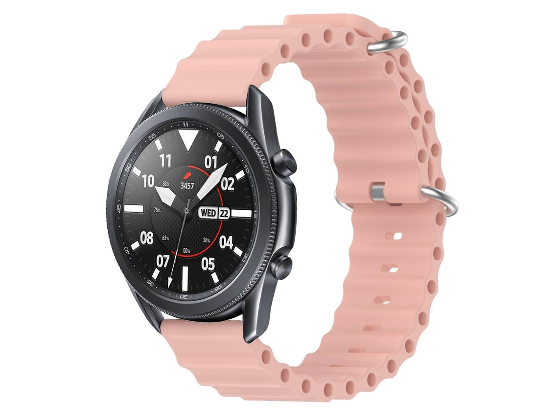 Pulseira De Silicone De Cor Sólida Estilo Oceano Para Samsung Galaxy Watch3 45mm 22mm