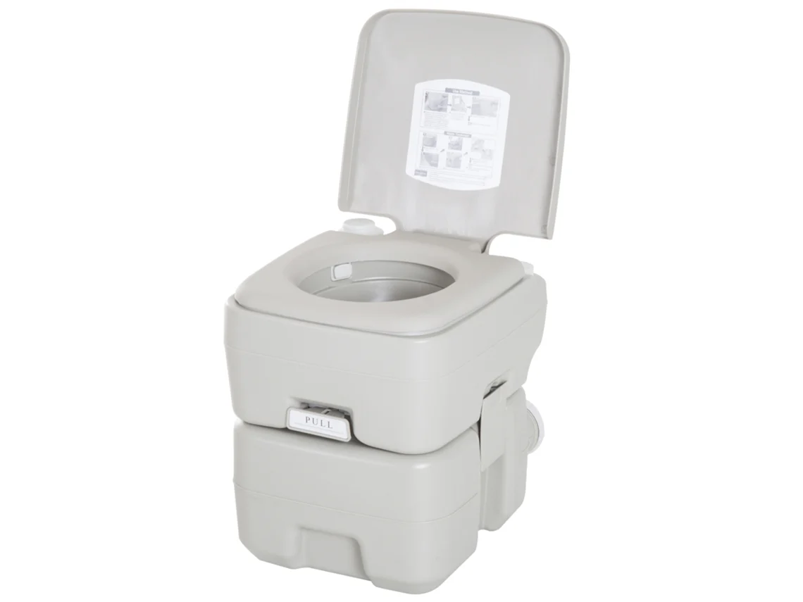 Banheiro Químico Portátil 41,5x36,5x42cm Hdpe, Tanque 20l Removível, Carga 147kg, para Acampamento e Idosos. Ge