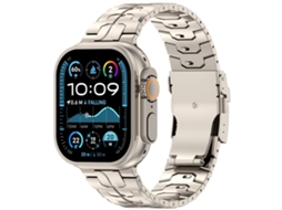 Bracelete para Apple Watch 46/49/45/44mm Liga de Titânio com fecho de segurança removível titânio XIAOMOYU