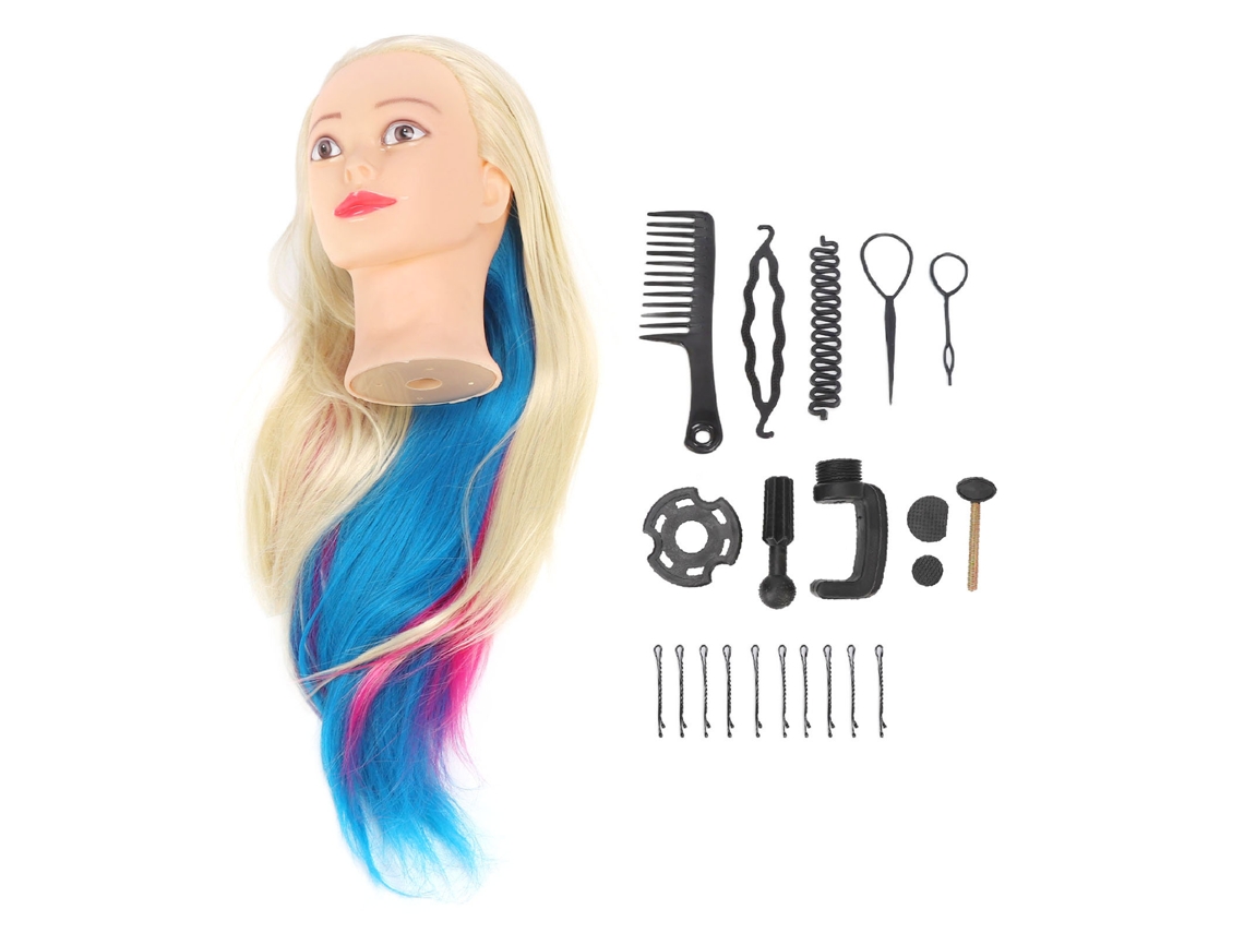 Cabeça de manequim para treinamento de estudantes de cabeleireiro e penteado.