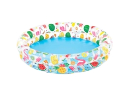 Piscina inflável NOVA LINE infantil com 2 anéis estrelas, 48x10 polegadas, cores variadas