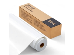 Rolo De Vinil Termoadesivo Flexível 30,48 X 1524 Cm, Branco Brilhante Vevor