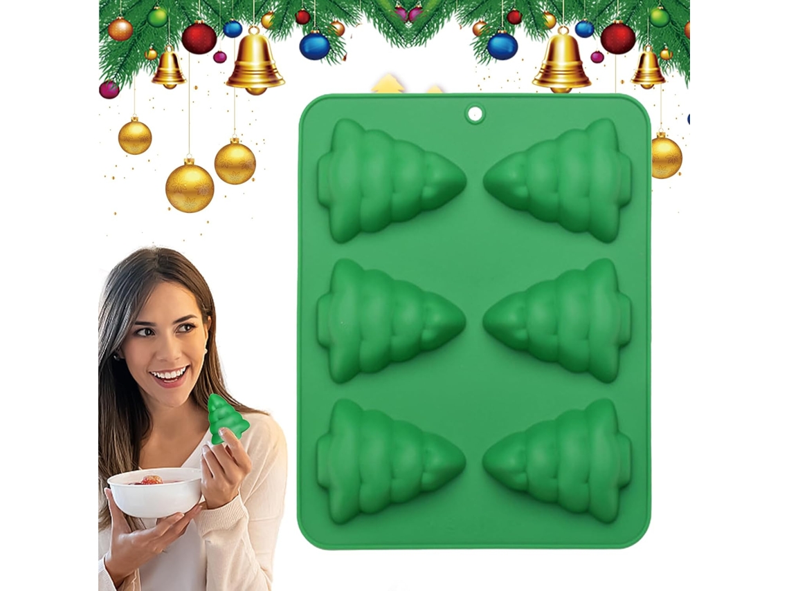 Formas De Silicone Doces De Natal, Molde De Silicone Com 6 Cavidades