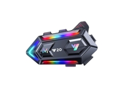 Fone De Ouvido Para Capacete De Motocicleta Bt5.3 Com Redução De Ruído E Luzes Coloridas, À Prova Dágua Ipx6 Ly Ebike
