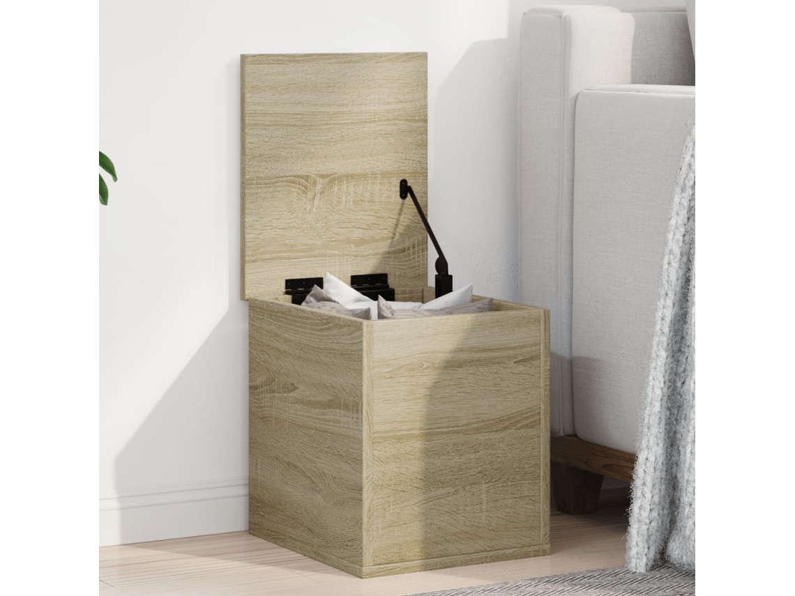 Vidaxl Caixa De Arrumação 30x35x35 Cm Deriv. Madeira Carvalho Sonoma