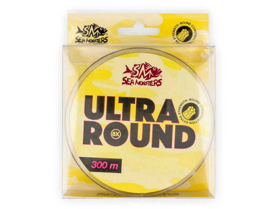 Linha Trançada Ultra Round 300 M Amarelo 0.250 Mmsea Monsters