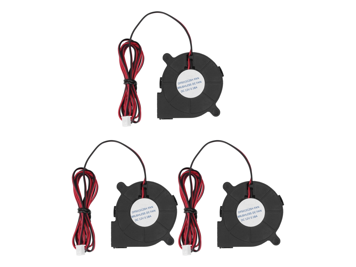 Kit De 3 Coolers De Ar Eletrônicos Blower 6000rpm Para Impressora Dc 12v 0.18a