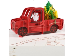 Cartão Pop-Up de Natal com Papai Noel Motociclista Cartão 3D para Crianças NEVEANCE