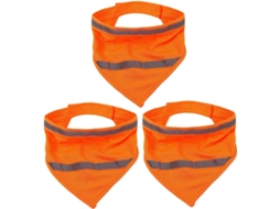 Bandana Triangular De Estimação Visibilidade Noturna, Pacote Com 3 Unidades