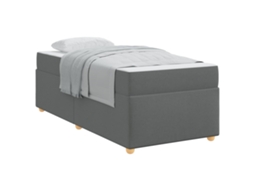 Estrutura da Cama com Colchão Cinza Escuro Tecido MAISON EXCLUSIVE 90x190 cm